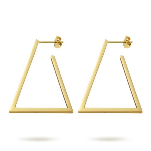 NEW 18K Gold Plated Stainless Steel Earring - Picture 1 of 3